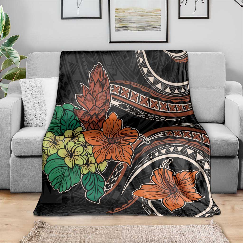 Vintage Hibiscus Pacific Floral Blanket LT9 - Polynesian Pride