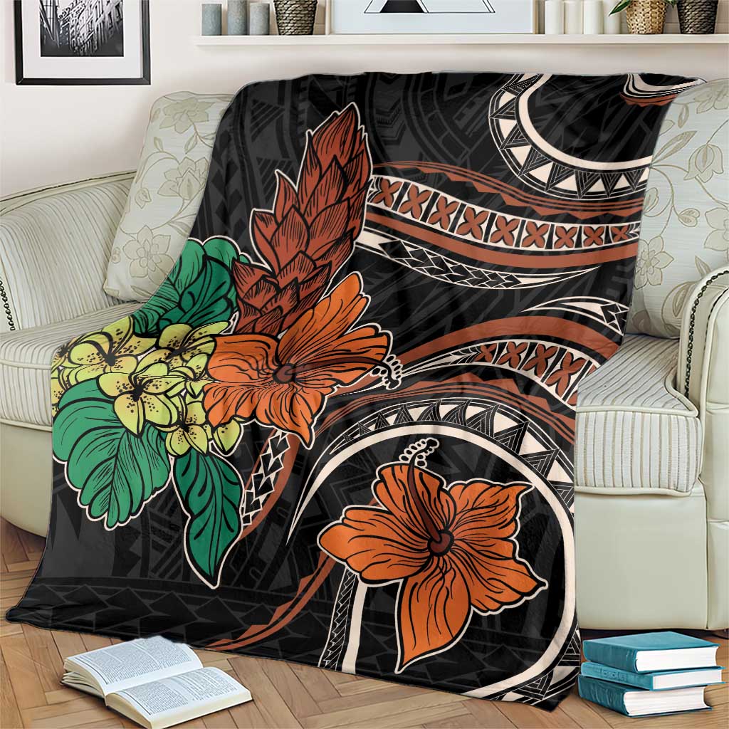 Vintage Hibiscus Pacific Floral Blanket LT9 - Polynesian Pride