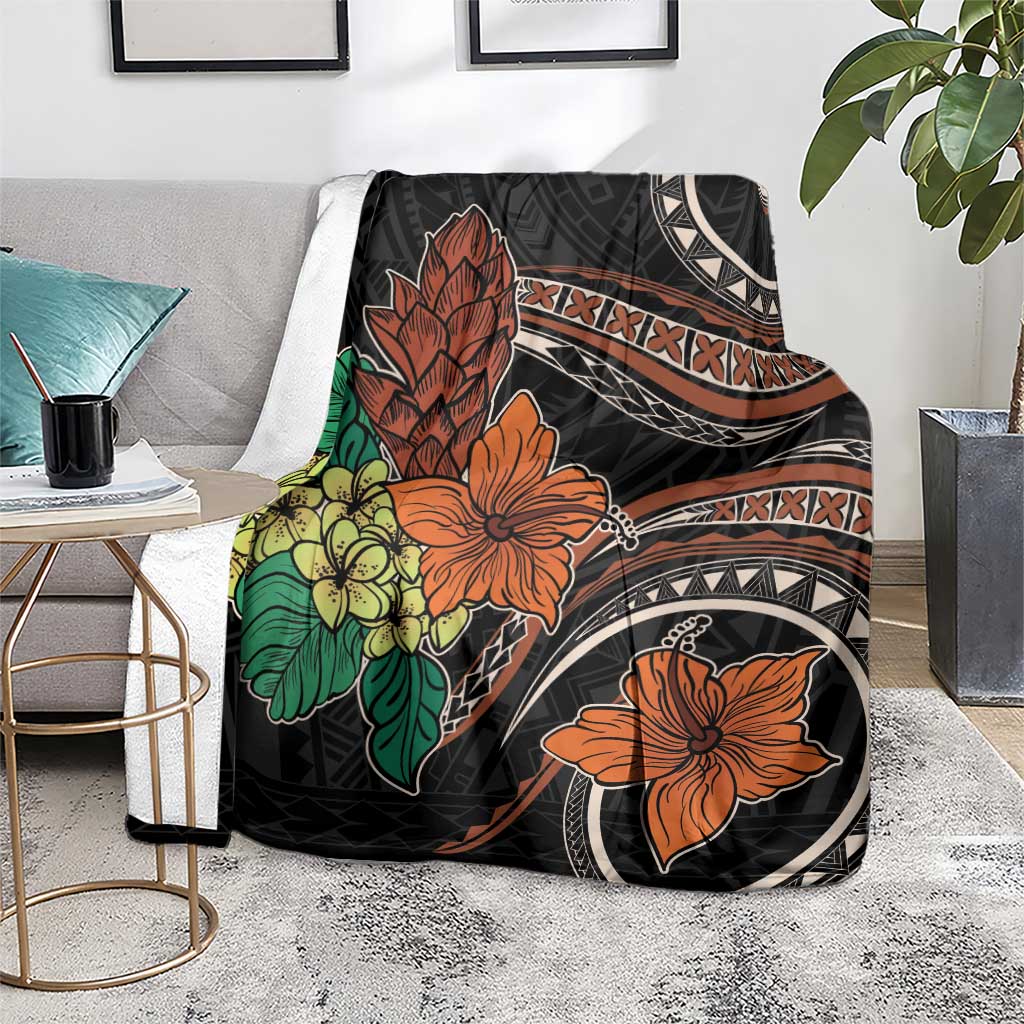 Vintage Hibiscus Pacific Floral Blanket LT9 - Polynesian Pride