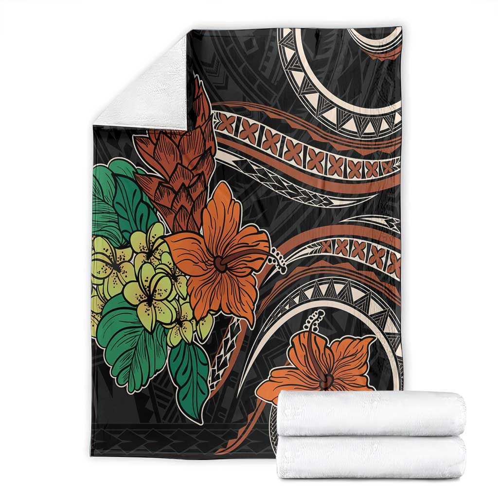 Vintage Hibiscus Pacific Floral Blanket LT9 - Polynesian Pride