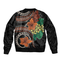 Vintage Hibiscus Pacific Floral Bomber Jacket LT9 - Polynesian Pride
