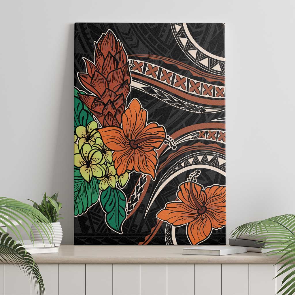 Vintage Hibiscus Pacific Floral Canvas Wall Art LT9 - Polynesian Pride