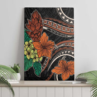 Vintage Hibiscus Pacific Floral Canvas Wall Art LT9 - Polynesian Pride