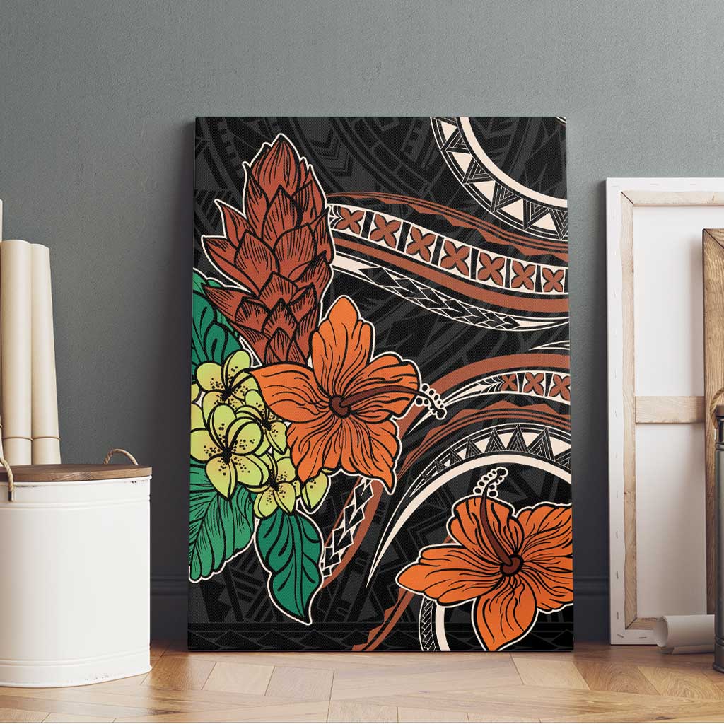 Vintage Hibiscus Pacific Floral Canvas Wall Art LT9 - Polynesian Pride