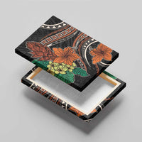 Vintage Hibiscus Pacific Floral Canvas Wall Art LT9 - Polynesian Pride