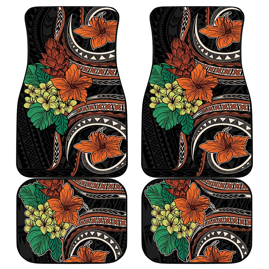 Vintage Hibiscus Pacific Floral Car Mats LT9 - Polynesian Pride