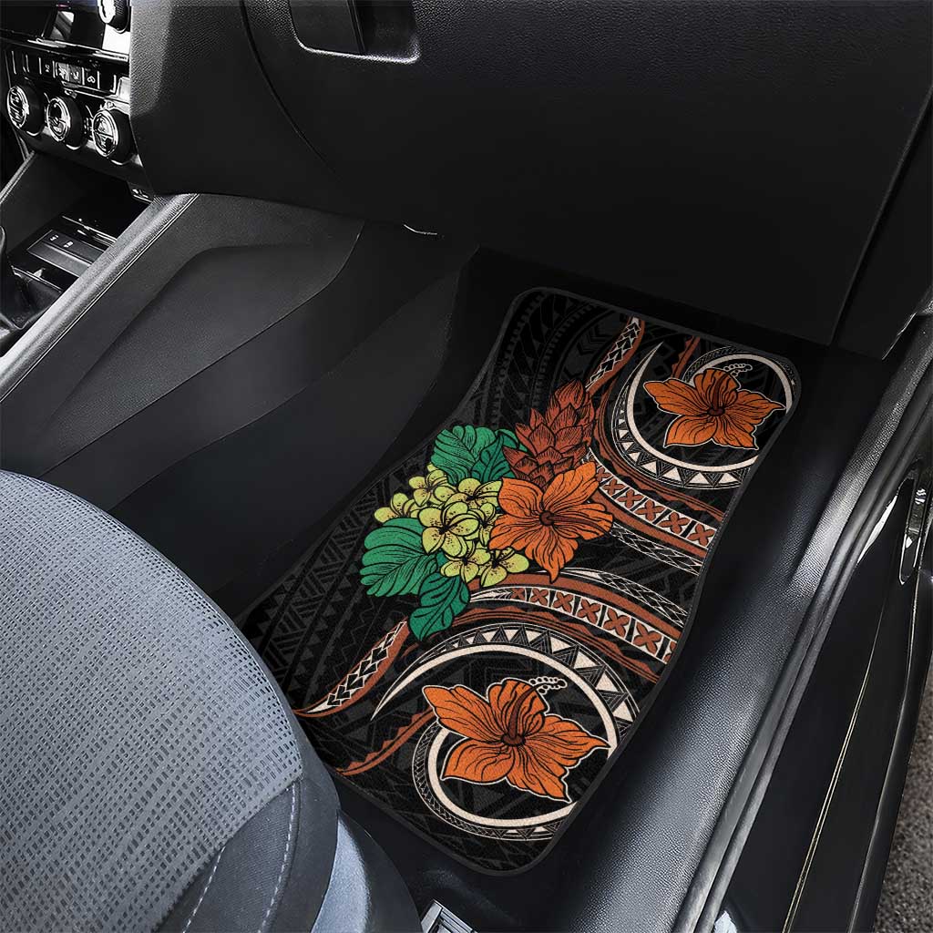 Vintage Hibiscus Pacific Floral Car Mats LT9 - Polynesian Pride