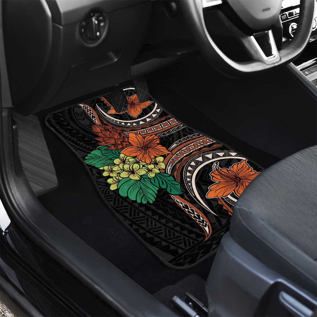 Vintage Hibiscus Pacific Floral Car Mats LT9 - Polynesian Pride