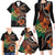 Vintage Hibiscus Pacific Floral Family Matching Long Sleeve Bodycon Dress and Hawaiian Shirt