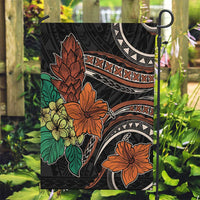 Vintage Hibiscus Pacific Floral Garden Flag LT9 Garden Flag Black - Polynesian Pride