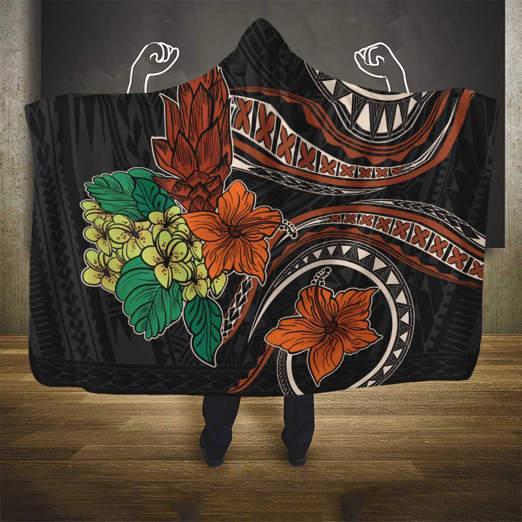 Vintage Hibiscus Pacific Floral Hooded Blanket LT9 - Polynesian Pride