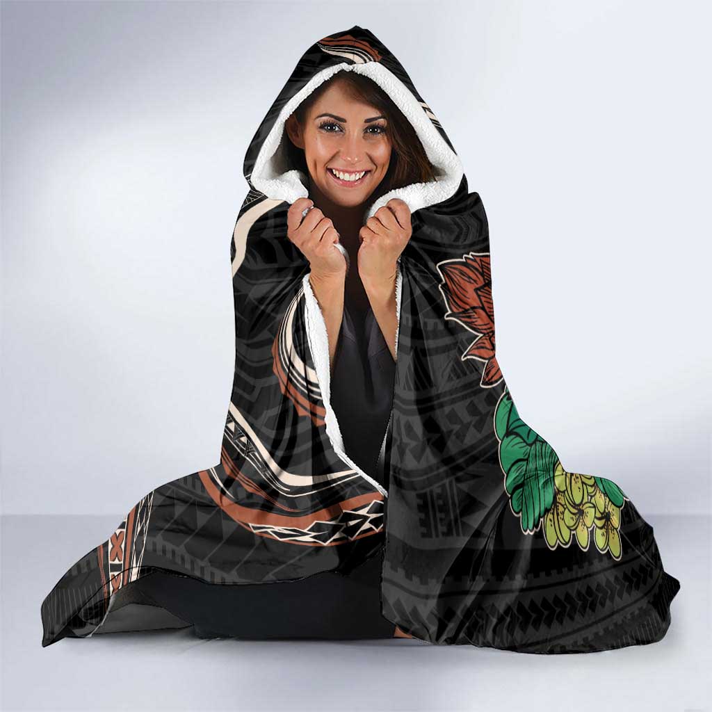 Vintage Hibiscus Pacific Floral Hooded Blanket LT9 - Polynesian Pride