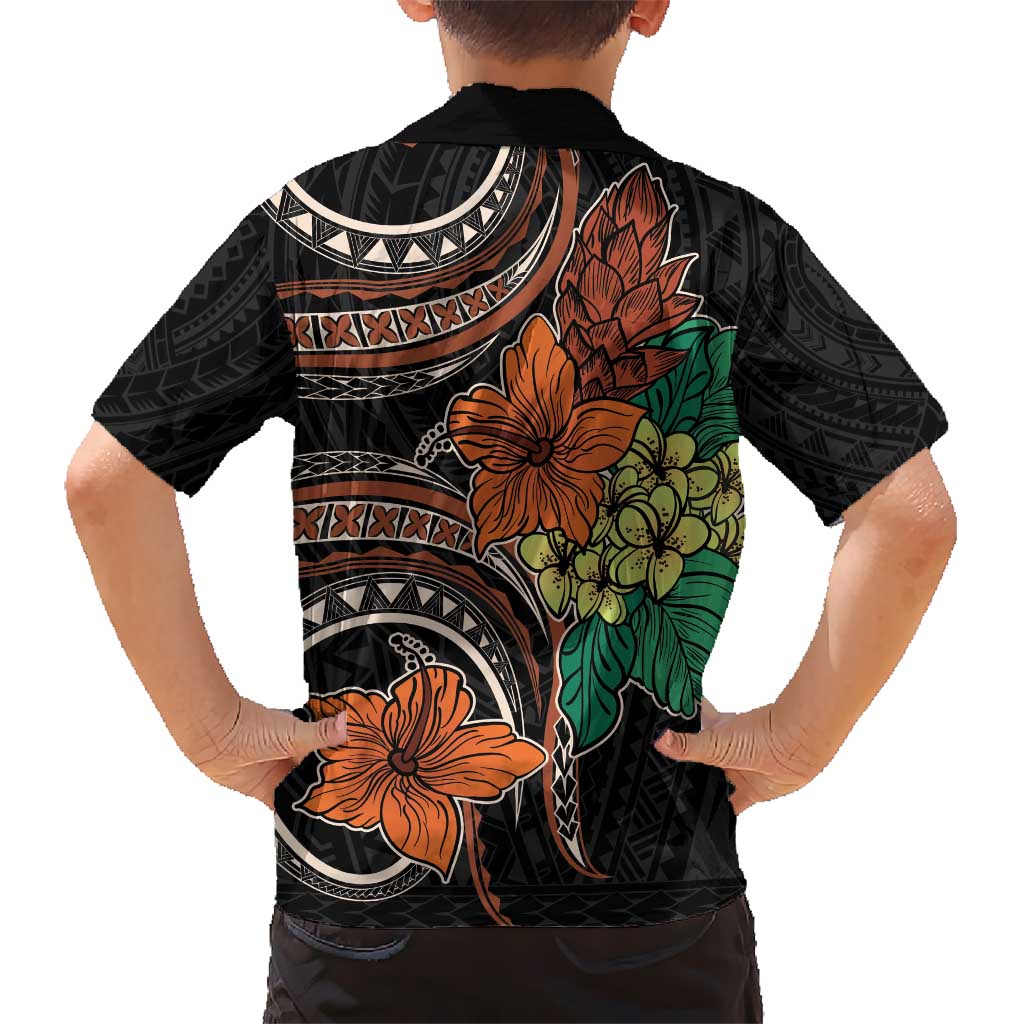 Vintage Hibiscus Pacific Floral Kid Hawaiian Shirt LT9 - Polynesian Pride