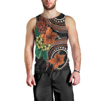 Vintage Hibiscus Pacific Floral Men Tank Top LT9 - Polynesian Pride