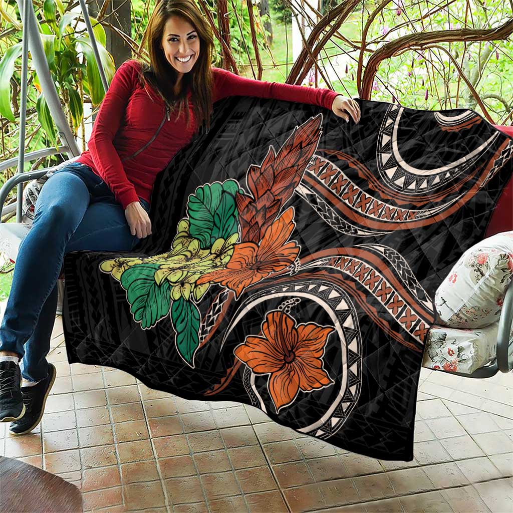 Vintage Hibiscus Pacific Floral Quilt LT9 - Polynesian Pride