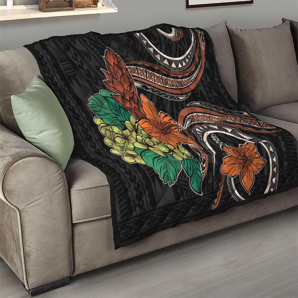 Vintage Hibiscus Pacific Floral Quilt LT9 - Polynesian Pride