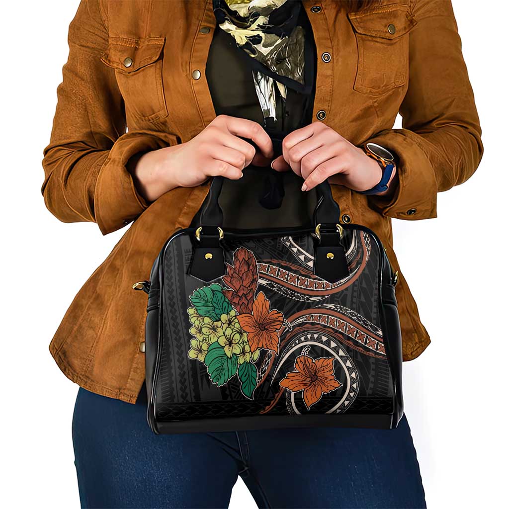 Vintage Hibiscus Pacific Floral Shoulder Handbag LT9 - Polynesian Pride