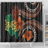 Vintage Hibiscus Pacific Floral Shower Curtain LT9 - Polynesian Pride
