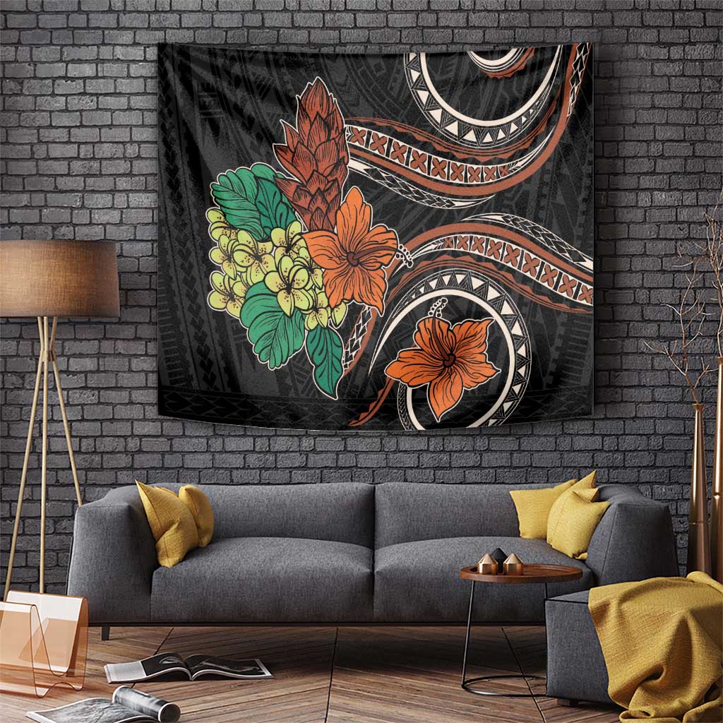 Vintage Hibiscus Pacific Floral Tapestry LT9 - Polynesian Pride
