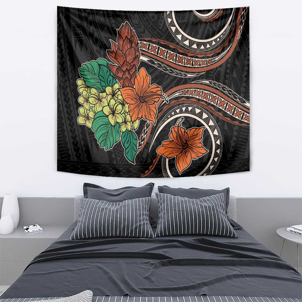 Vintage Hibiscus Pacific Floral Tapestry LT9 - Polynesian Pride
