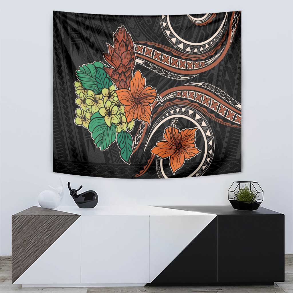 Vintage Hibiscus Pacific Floral Tapestry LT9 - Polynesian Pride