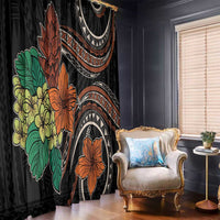 Vintage Hibiscus Pacific Floral Window Curtain LT9 - Polynesian Pride