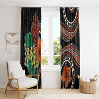 Vintage Hibiscus Pacific Floral Window Curtain LT9 - Polynesian Pride