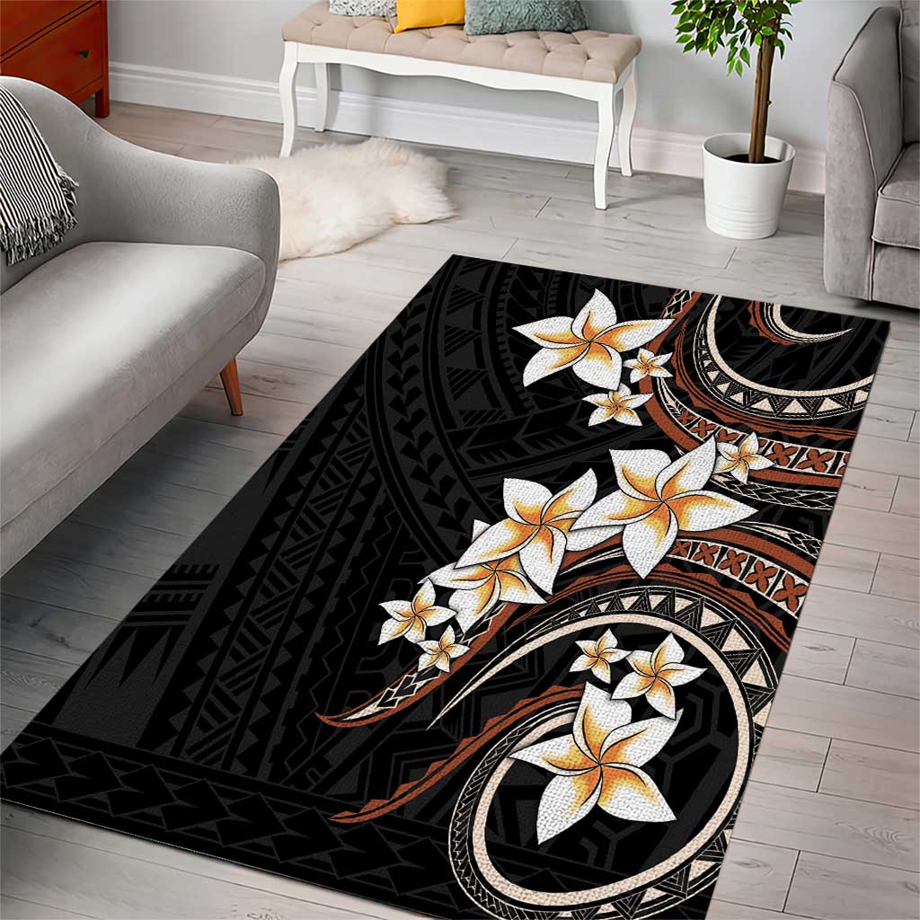 Vintage Plumeria Pacific Floral Area Rug LT9 - Polynesian Pride