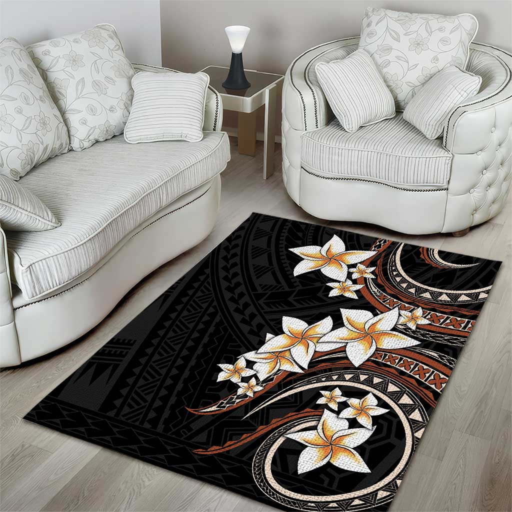 Vintage Plumeria Pacific Floral Area Rug LT9 - Polynesian Pride