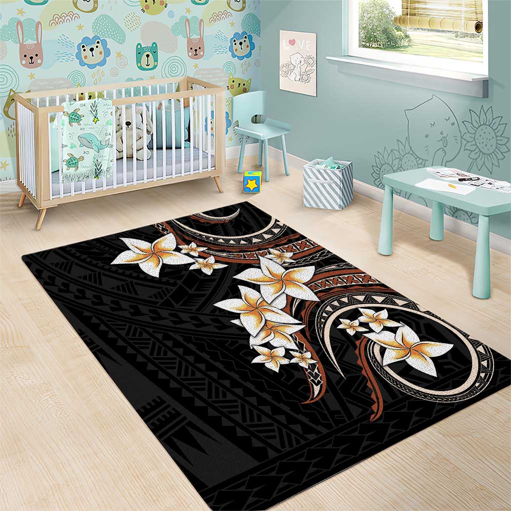 Vintage Plumeria Pacific Floral Area Rug LT9 - Polynesian Pride