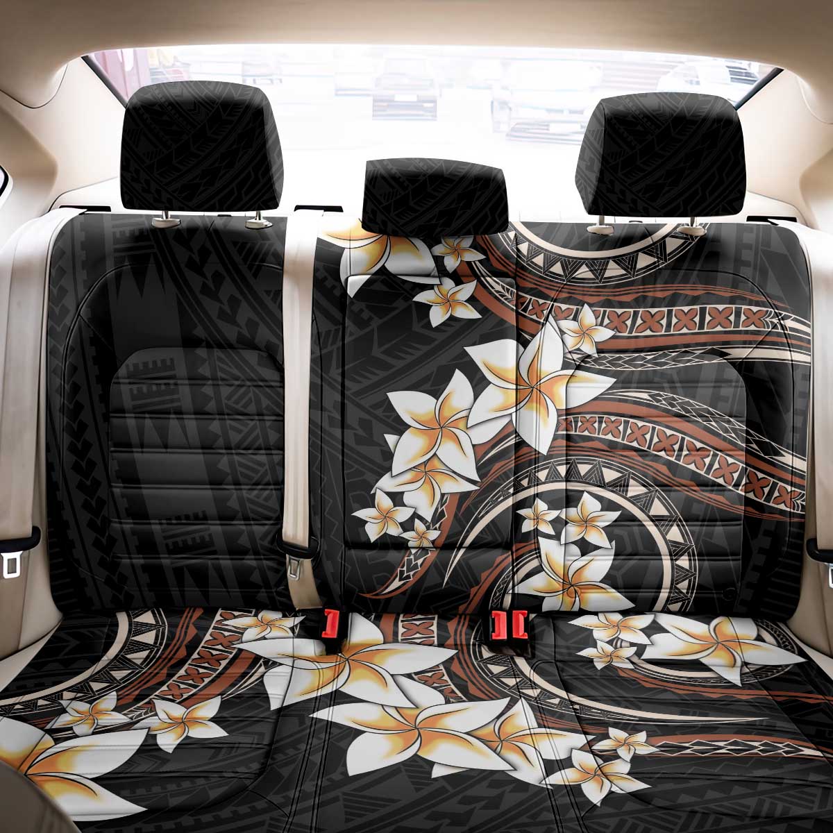 Vintage Plumeria Pacific Floral Back Car Seat Cover LT9 - Polynesian Pride