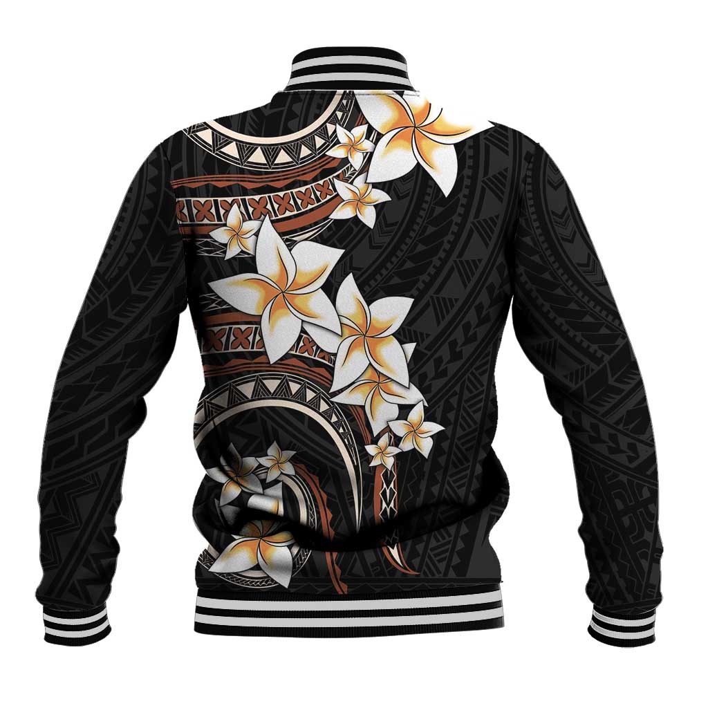 Vintage Plumeria Pacific Floral Baseball Jacket LT9 - Polynesian Pride