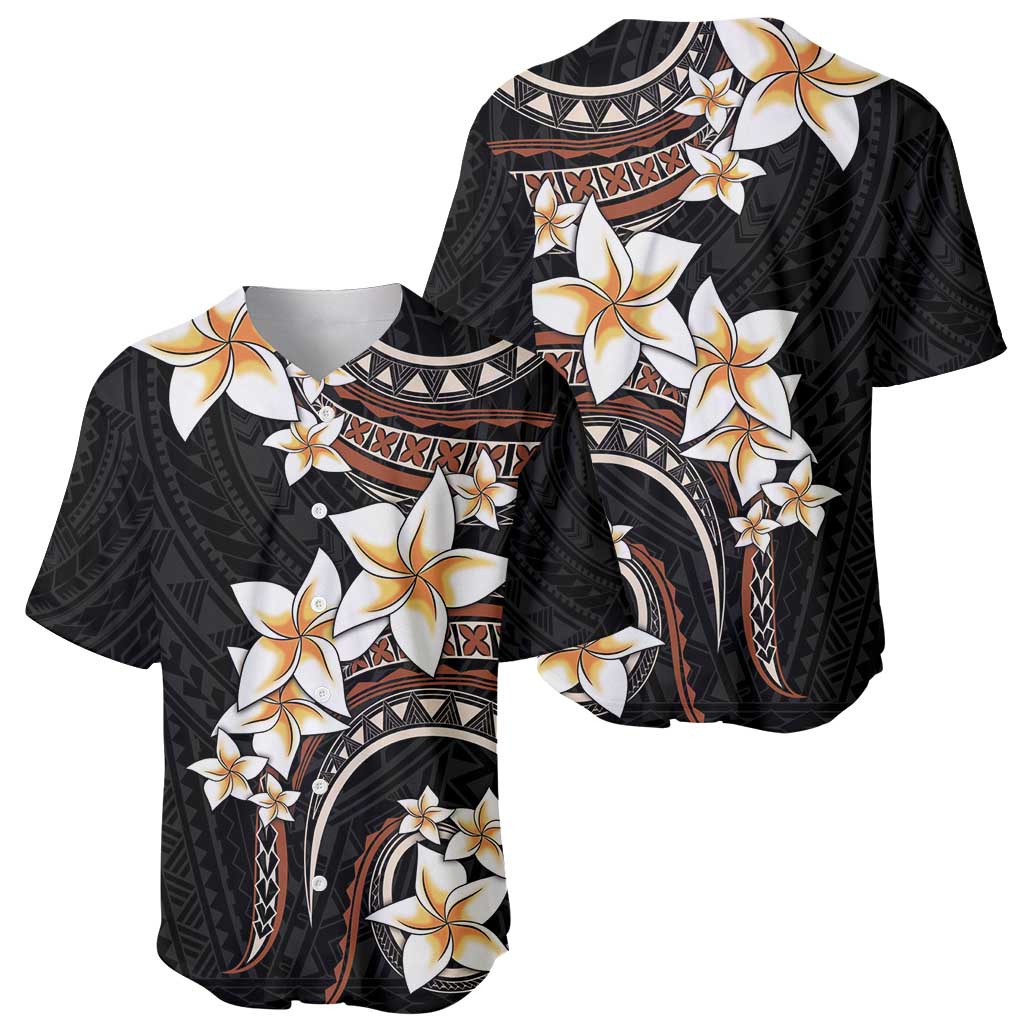 Vintage Plumeria Pacific Floral Baseball Jersey LT9 - Polynesian Pride