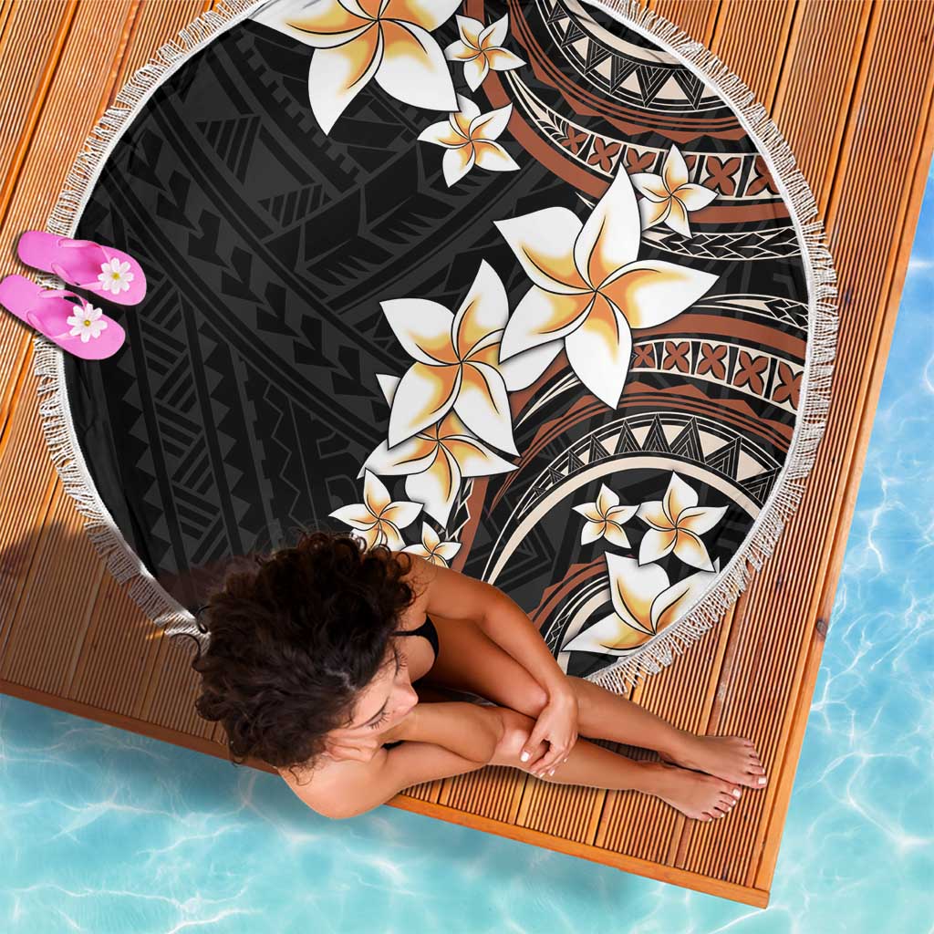Vintage Plumeria Pacific Floral Beach Blanket LT9 - Polynesian Pride