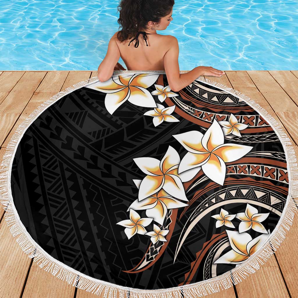 Vintage Plumeria Pacific Floral Beach Blanket LT9 - Polynesian Pride