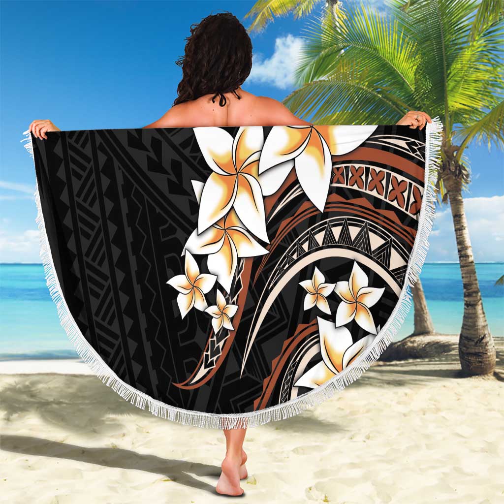 Vintage Plumeria Pacific Floral Beach Blanket LT9 - Polynesian Pride