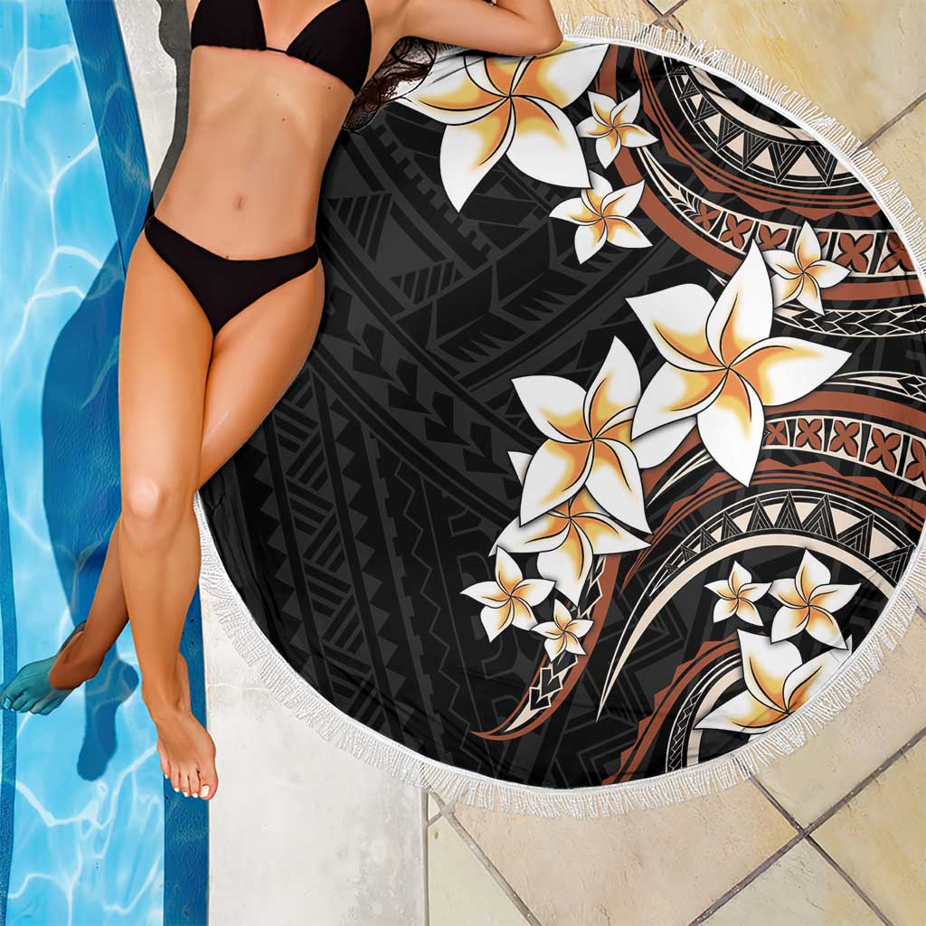 Vintage Plumeria Pacific Floral Beach Blanket LT9 - Polynesian Pride