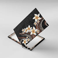 Vintage Plumeria Pacific Floral Canvas Wall Art LT9 With Frame Black - Polynesian Pride