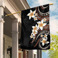 Vintage Plumeria Pacific Floral Garden Flag LT9 House Flag Black - Polynesian Pride