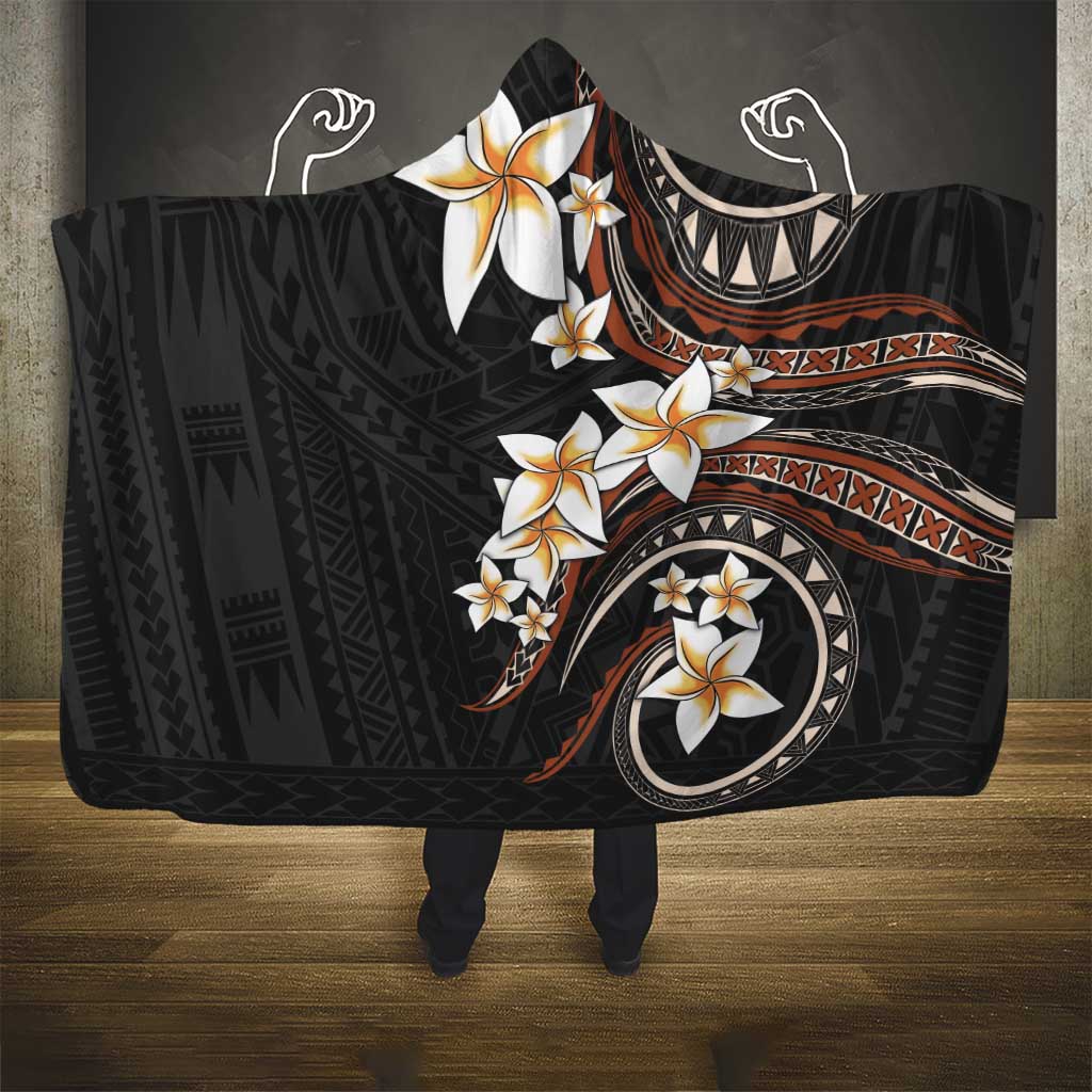 Vintage Plumeria Pacific Floral Hooded Blanket LT9 - Polynesian Pride