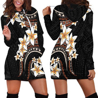 Vintage Plumeria Pacific Floral Hoodie Dress LT9 - Polynesian Pride