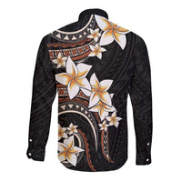 Vintage Plumeria Pacific Floral Long Sleeve Button Shirt LT9 - Polynesian Pride