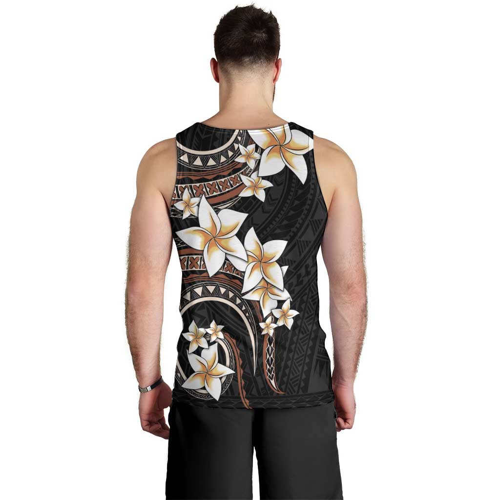 Vintage Plumeria Pacific Floral Men Tank Top LT9 - Polynesian Pride