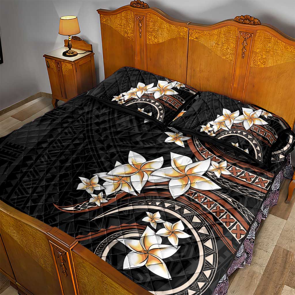 Vintage Plumeria Pacific Floral Quilt Bed Set LT9 - Polynesian Pride