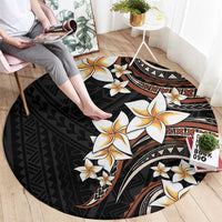 Vintage Plumeria Pacific Floral Round Carpet LT9 - Polynesian Pride