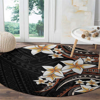 Vintage Plumeria Pacific Floral Round Carpet LT9 - Polynesian Pride