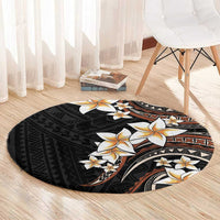 Vintage Plumeria Pacific Floral Round Carpet LT9 - Polynesian Pride