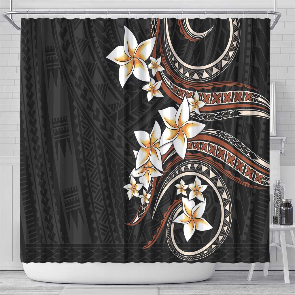 Vintage Plumeria Pacific Floral Shower Curtain LT9 - Polynesian Pride