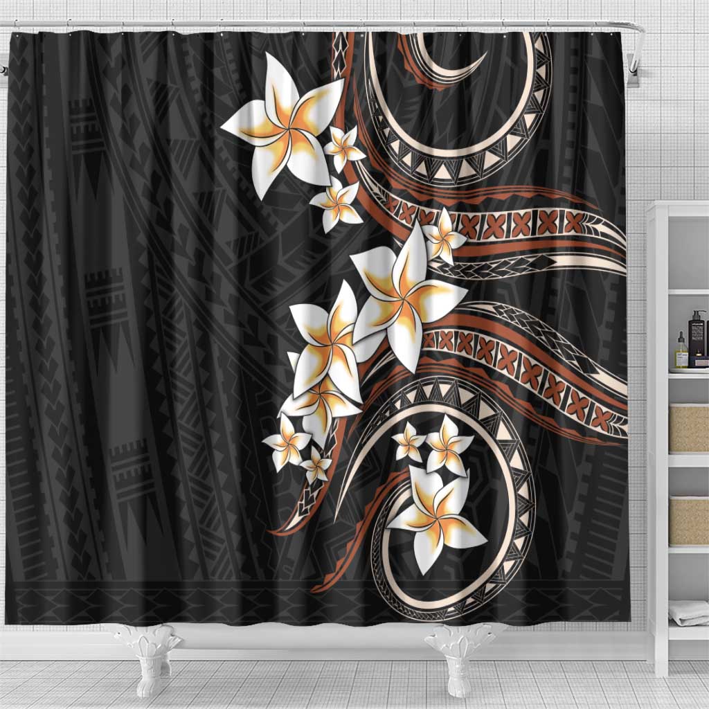 Vintage Plumeria Pacific Floral Shower Curtain LT9 - Polynesian Pride