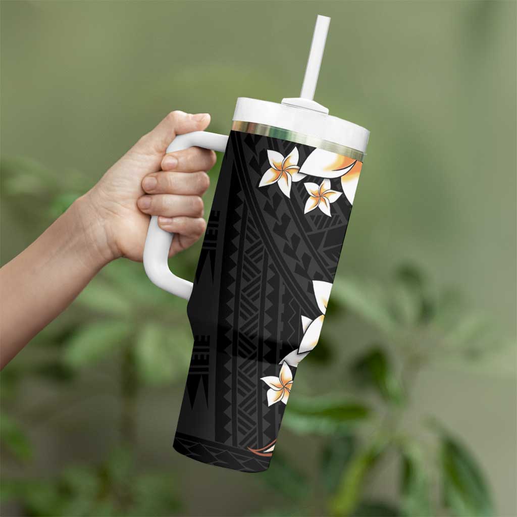 Vintage Plumeria Pacific Floral Tumbler With Handle LT9 - Polynesian Pride